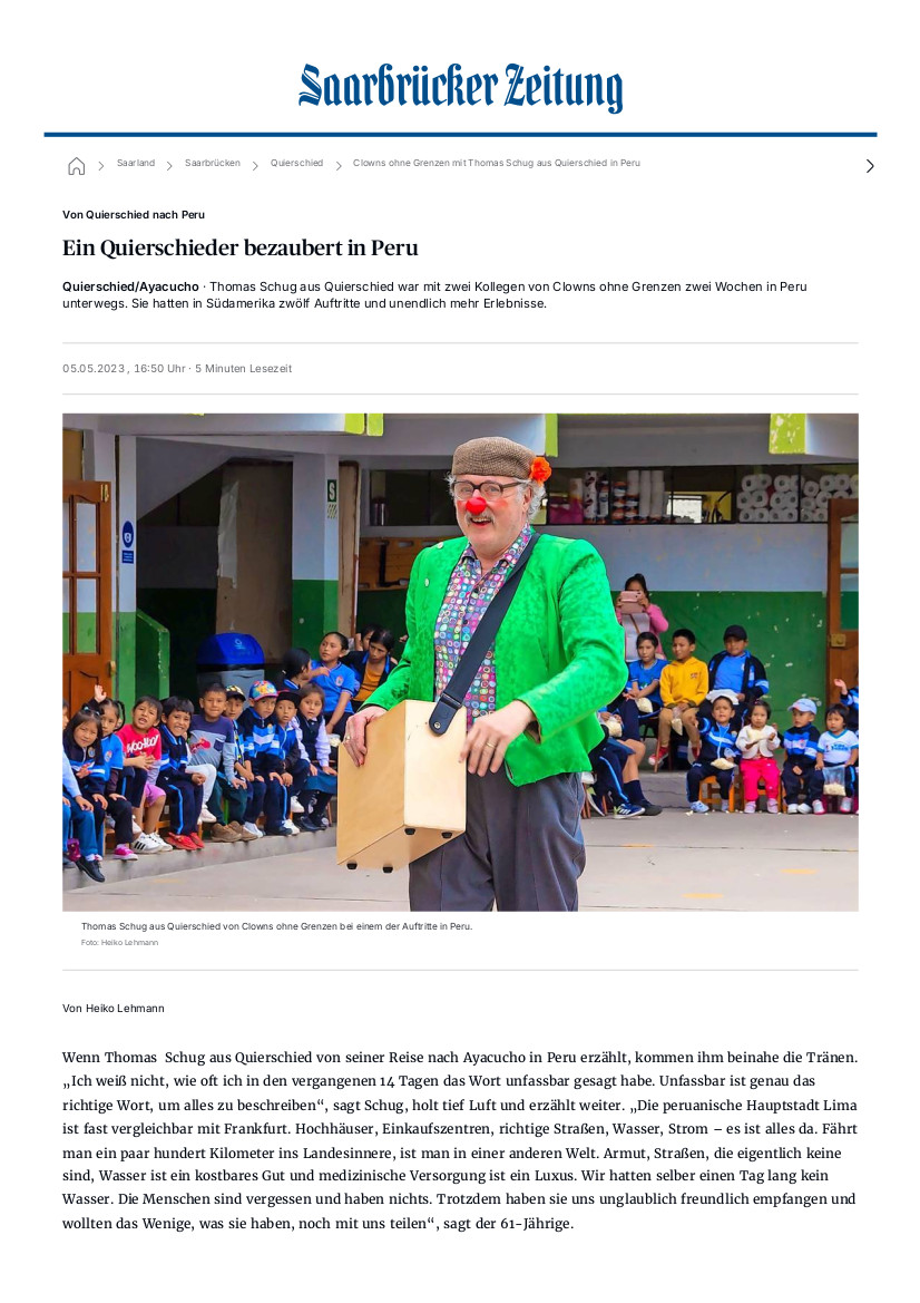Thomas Schug in Peru
